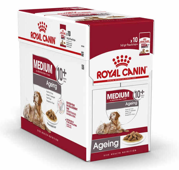 Wet SHN Medium Ageing 140gr pouch    Perro Royal Canin