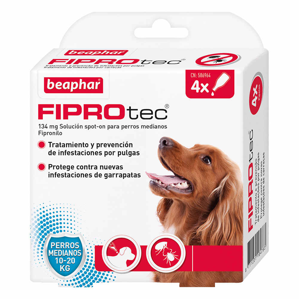 Fiprotec Spot On Perro 10-20kg (4x1,34ml)   Perro
