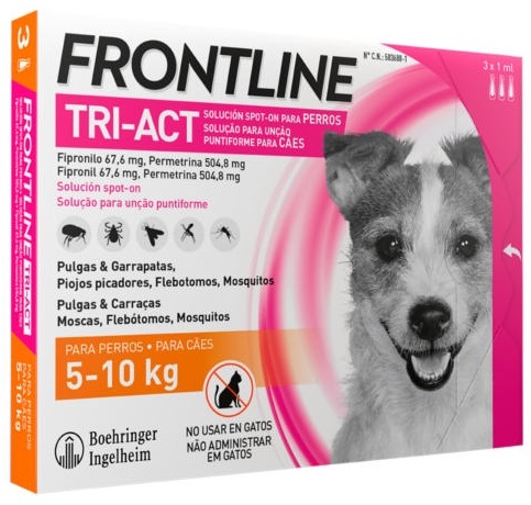 Frontline Tri-Act 5-10 3 Pip Mini  Perro Frontline