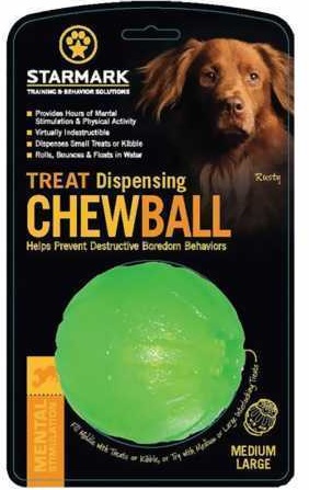 Treat Dispensing Chew Ball - M/L, 9 cm   Perro Starmark
