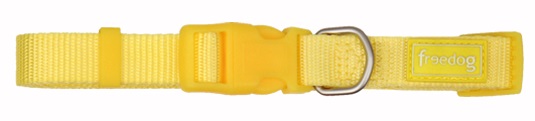 Collar Nylon Basic Amarillo 10mm   Perro