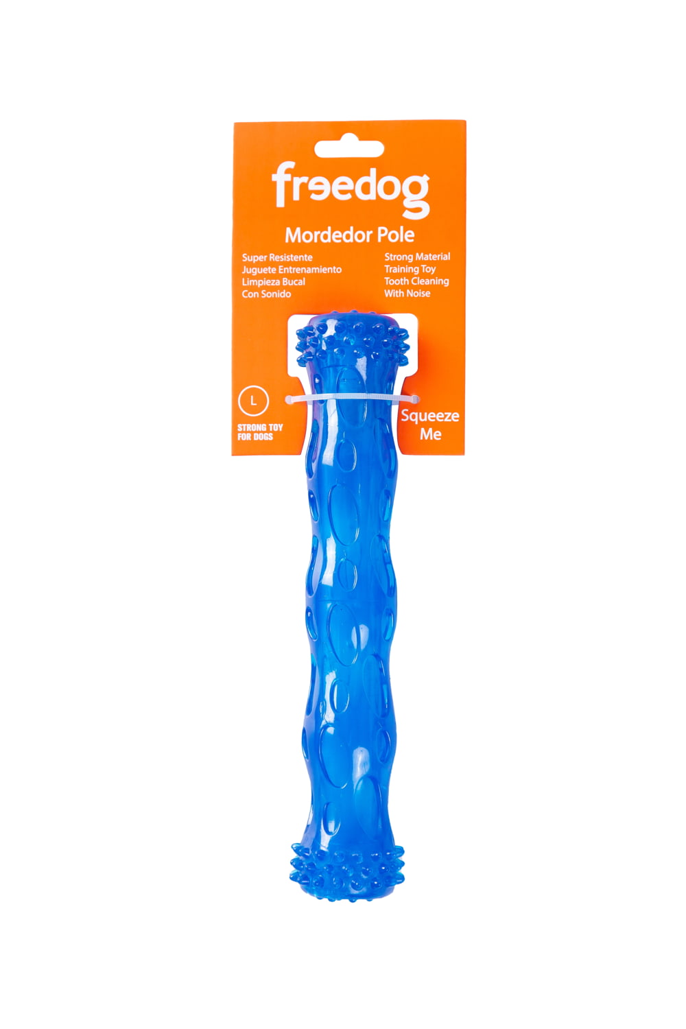 Mordedor Pole Azul con sonido 17,8cm Freedog