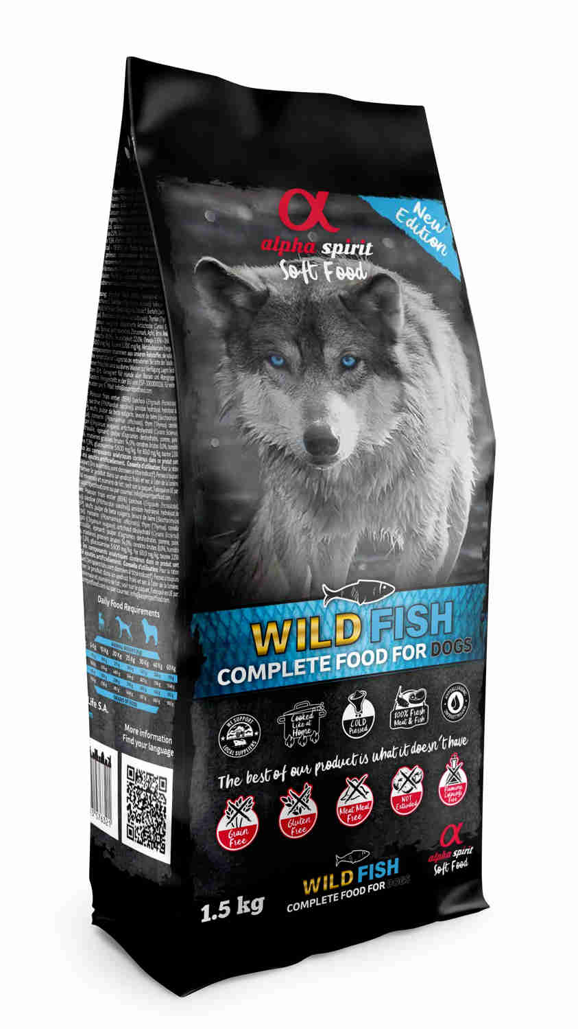 Alpha Spirit Alimento Semihúmedo Wild Fish 1,5kg (saco) Todos Adulto Perro Alpha Spirit