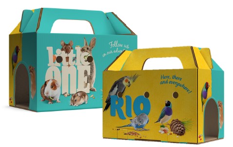 Caja Cartón Transporte Animales Rio/Little One   Aves,Roedor 
