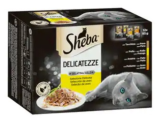 Sheba Multipack Delicatezze Gelatina Aves 12x85gr  Todos Adulto Gato Sheba