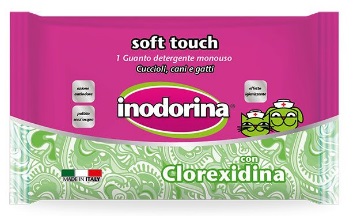 Inodorina Guante Soft Touch – Clorhexidina 1ud   Gato,Perro Inodorina