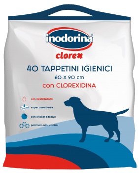 Inodorina Empapador Clorhexidina 60X90cm 40uds   Gato,Perro Inodorina