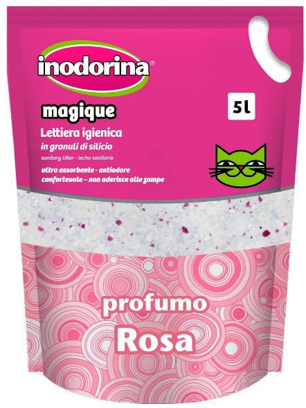 Inodorina Magique Lecho Perfumado Rosa 5ltr   Gato Inodorina