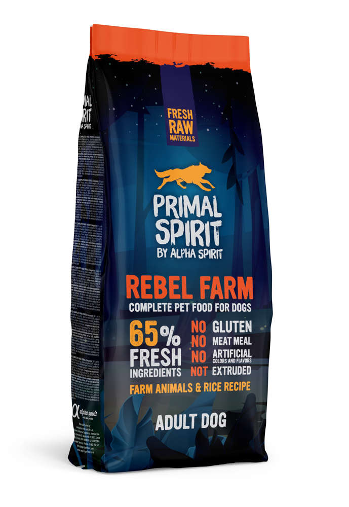 Primal Dog Rebel Farm 12kg Todos Adulto Perro Primal