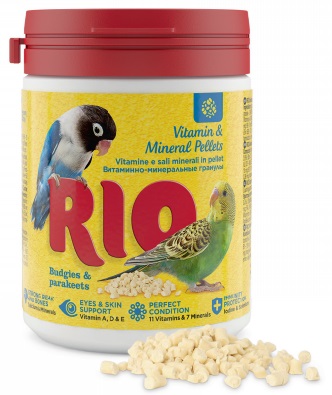 Rio Mix Vitaminas y Minerales Para Periquitos y Pequeñas Cotorras 120gr    Aves Rio