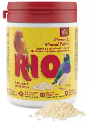 Rio Mix Vitaminas y Minerales Para Canarios, Aves Exóticas y Peq Aves 120gr    Aves Rio