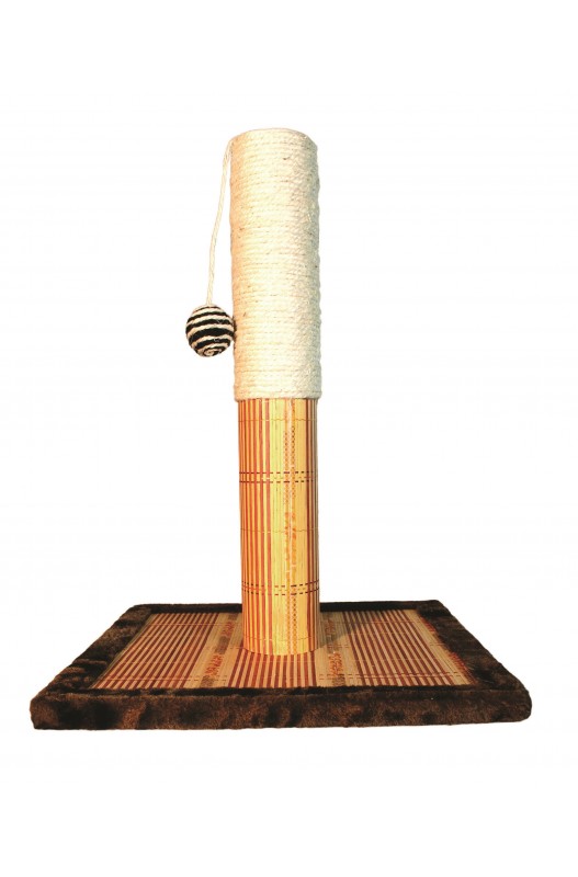 Rascador Bambu Con Poste. Color Marron 50cm
