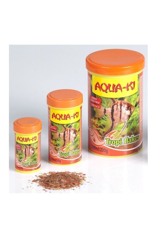 AQUA-KI TROPI FLAKES 200gr.Escamas Alimento peces tropicales Aqua Ki