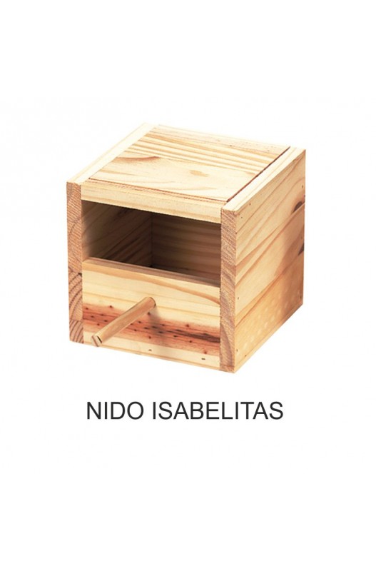 NIDO MADERA ISABELITAS 15x15x15 cm.