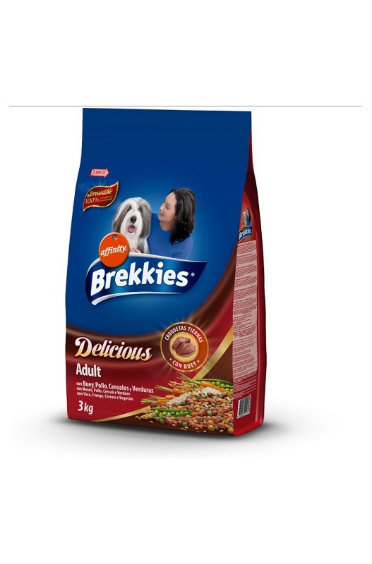 BREKKIES DELICIOUS BUEY 3 KG. Brekkies