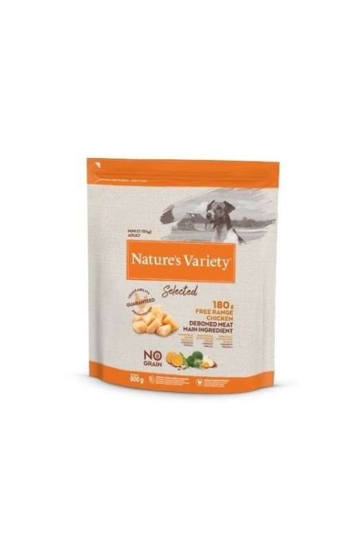 NATURES VARIETY MINI ADULT Pollo. 600gr. Sin Cerelales Natures
