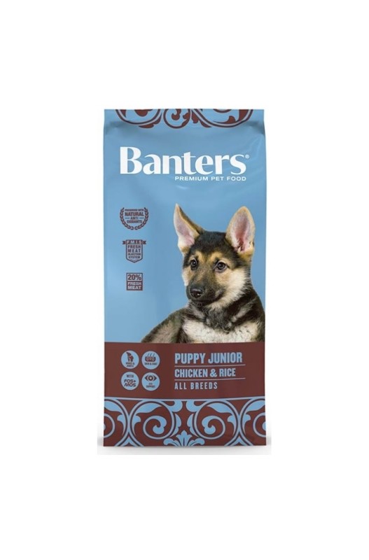 BANTERS DOG PUPPY JUNIOR 3 KG. Chiken&Rice Banters