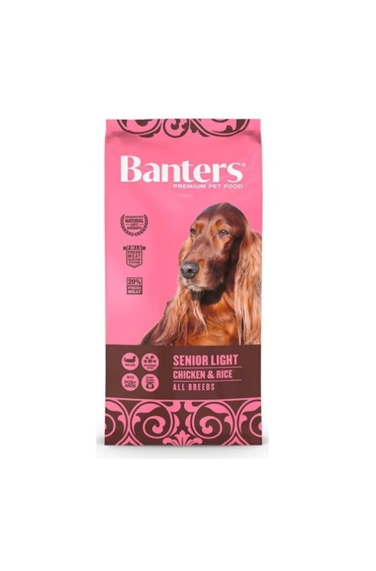 BANTERS DOG SENIOR&LIGHT 3 KG. Chicken&Rice Banters
